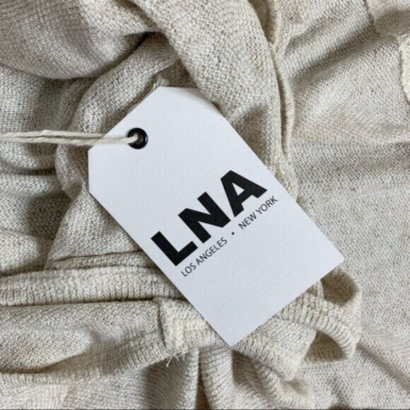 Revolve LNA Cabo Tank Top V-neck Side Slit Scour Taupe Knit V-neck Size Small - Picture 10 of 14